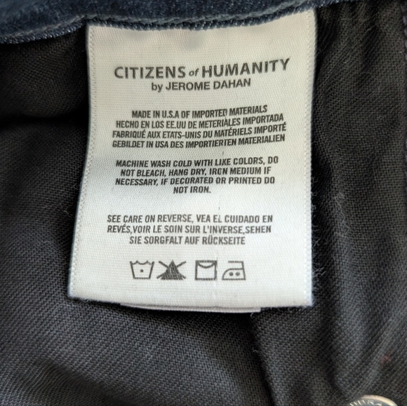 Citizens of Humanity Fleetwood High Rise Flare Jeans Size 27 Dark Wash Denim - Picture 9 of 12